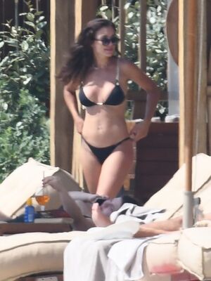 Amy Jackson seen lounging in black bikini at the Guvercinlik Lujo Hotel in Bodrum